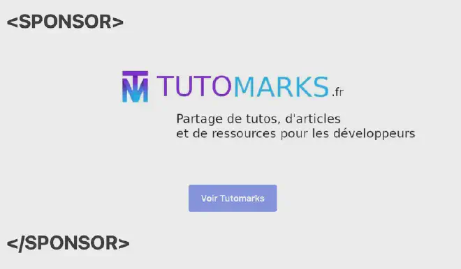 Exemple de bannière sponsor Image + CTA