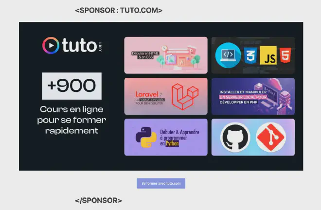 Exemple de bannière sponsor Image + CTA